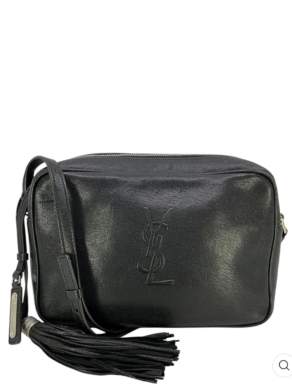 Saint Laurent Lou Smooth Leather Monogram Grey Camera Bag